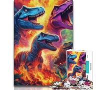 Adult Puzzles 1000 Pieces Dinosaur Puzzles for Adults,Artistic Wall Decor & Birthday Gift Idea for Friends, Home Office (size 75x50cm)