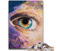 Adult Puzzles 1000 Pieces Dream Eye Challenging Game And Family Play with Fully Interlocking Randomly Shaped Pieces 50x75cm