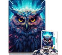 Adult Puzzles 1000 Pieces Dream Owl,Challenging Game And Family Play with Fully Interlocking Randomly Shaped Pieces (38x26cm)