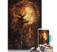 Adult Puzzles 1000 Pieces Fantasy Deer Puzzles for Teenagers,is Ideal As Gifts for The Whole Family Suitable for And 14 (size 38x26cm)