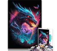 Adult Puzzles 1000 Pieces Fantasy Dragon Teenager Jigsaw,Challenging Family Activity Games DIY Toy for Home Wall Decor Gifts (size 75x50cm)