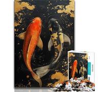 Adult Puzzles 1000 Pieces Fantasy Koi Teenager Jigsaw,Challenging Family Activity Games DIY Toy for Home Wall Decor Gifts (size 38x26cm)