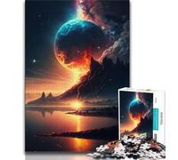 Adult Puzzles 1000 Pieces Fantasy Sunset Teenager Jigsaw,Challenging Family Activity Games DIY Toy for Home Wall Decor Gifts (size 75x50cm)