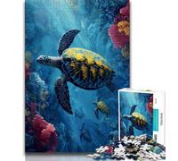 Adult Puzzles 1000 Pieces Fantasy Turtle Puzzles for Teenagers,is Ideal As Gifts for The Whole Family Suitable for And 14 (size 38x26cm)