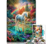 Adult Puzzles 1000 Pieces Fantasy Unicorn 1000 Piece Puzzle,Stress Reliever Staycation Kill Time Parent-child Interaction 26x38cm
