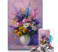 Adult Puzzles 1000 Pieces Flowers in A Vase Teenager Jigsaw,Family Activity Fun at Home Activities, Birthday Present,Travel Gifts 26x38cm