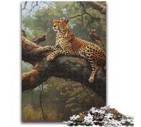 Adult Puzzles 1000 Pieces Forest Jungle Deer Cheetah Teenager Jigsaw,Family Activity Fun at Home Activities, Birthday Present,Travel Gifts (50x75cm)
