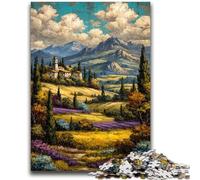 Adult Puzzles 1000 Pieces French Provence Countrys Learning Educational Toys Family Games Enhance Love between Couples 26x38cm