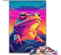 Adult Puzzles 1000 Pieces Frog Sunset Frogs Vintage, Educational Games Home Decoration Is Ideal As A Gift for The Whole Family (Size 26x38cm)