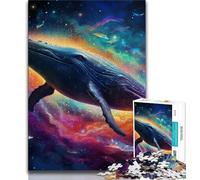 Adult Puzzles 1000 Pieces Galaxies Blue Whales,Help The Brain Exercise Addictive Toys to Cultivate Patience Gift For Birthdays (38x26cm)