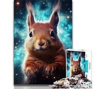 Adult Puzzles 1000 Pieces Galaxies Squirrels,Help The Brain Exercise Addictive Toys to Cultivate Patience Gift For Birthdays (38x26cm)