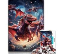 Adult Puzzles 1000 Pieces Galaxy Dragon Teenager Jigsaw,Challenging Family Activity Games DIY Toy for Home Wall Decor Gifts (size 38x26cm)