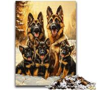 Adult Puzzles 1000 Pieces German Shepherd Challenging Game And Family Play for Is Ideal As A Gift for The Whole Family 50x75cm