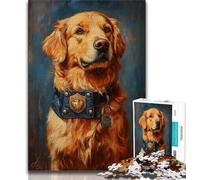 Adult Puzzles 1000 Pieces Golden Retriever Portrait Teenager Jigsaw,Family Activity Fun at Home Activities, Birthday Present,Travel Gifts 26x38cm