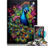 Adult Puzzles 1000 Pieces Graffiti Art Peacock Teenager Jigsaw,Family Activity Fun at Home Activities, Birthday Present,Travel Gifts 26x38cm