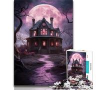 Adult Puzzles 1000 Pieces Halloween Castle Puzzles for Adults,Artistic Wall Decor & Birthday Gift Idea for Friends, Home Office (size 75x50cm)