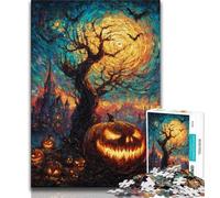 Adult Puzzles 1000 Pieces Halloween Skeleton Landscape, for Educational Game Challenge Toy,gifts for Friends And Family for for Age 14 38x26cm