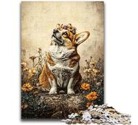 Adult Puzzles 1000 Pieces Happy Corgi Family Fun for Is Ideal As A Gift for The Whole Family for And Age 14 Years Up 50x75cm