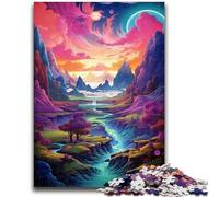 Adult Puzzles 1000 Pieces Heaven Landscape Fantasy Colors for Ages 14 And over Fun Games Fun Activities at Home, Birthday Gifts, Travel Gifts 26x38cm