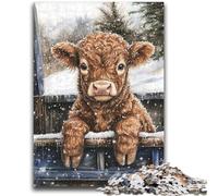 Adult Puzzles 1000 Pieces Highland Cow for 14+ Unique Challenge Game Family Games Christmas Birthday Gifts 26x38cm