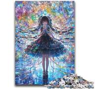Adult Puzzles 1000 Pieces Japanese Anime Girl Stress Reliever Staycation Kill Time Perfect Decoration for Age 14+ 26x38cm