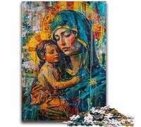 Adult Puzzles 1000 Pieces Jesus Graffiti for Ages 14 And over Fun Games Fun Activities at Home, Birthday Gifts, Travel Gifts 26x38cm