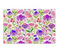 Adult Puzzles 1000 Pieces Jigsaw Purple Pink Wildflowers Animal Art Print Gag Gift Puzzle Family White Elephant Gifts, 29.5x19.7 Inch