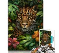Adult Puzzles 1000 Pieces Jungle Leopard Teenager Jigsaw,Family Activity Fun at Home Activities, Birthday Present,Travel Gifts 26x38cm