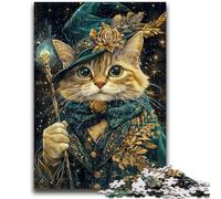 Adult Puzzles 1000 Pieces Magic Cat Challenging Game Toys Deal As Gifts for The Whole Family for Ages 14+ 26x38cm