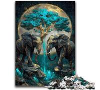 Adult Puzzles 1000 Pieces Magic Elephant Challenging Game Toys Deal As Gifts for The Whole Family for Ages 14+ 26x38cm