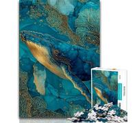 Adult Puzzles 1000 Pieces Magical Whale, Learning Educational Toys,for Is Ideal As A Gift for The Whole Family for And 14 Years Old 38x26cm