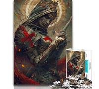 Adult Puzzles 1000 Pieces Medieval Knight Paintings Puzzles for Teenagers,is Ideal As Gifts for The Whole Family Suitable for And 14 (size 75x50cm)