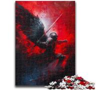 Adult Puzzles 1000 Pieces Medieval Knight Warrior Painting 1000 Piece Puzzle,Stress Reliever Staycation Kill Time Parent-child Interaction (38x26cm)