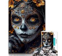 Adult Puzzles 1000 Pieces Mexican Style Skull Teenager Jigsaw,Educational Games Home Decoration Birthday Present, Gifts, Wall Art 38x26cm