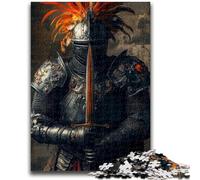 Adult Puzzles 1000 Pieces Mighty Medieval Knight Teenager Jigsaw,Family Activity Fun at Home Activities, Birthday Present,Travel Gifts (38x26cm)