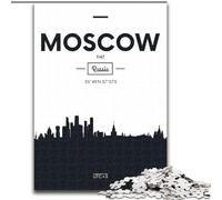 Adult Puzzles 1000 Pieces Moscow Russia,Help The Brain Exercise Addictive Toys to Cultivate Patience Gift For Birthdays 50x75cm