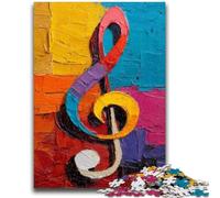 Adult Puzzles 1000 Pieces Musical Symbols 1000 Piece Puzzle,Stress Reliever Staycation Kill Time Parent-child Interaction (50x75cm)