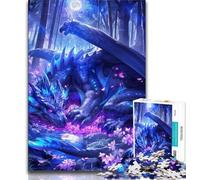 Adult Puzzles 1000 Pieces Mysterious Dragon Puzzles for Adults,Educational Games Home Decoration Suitable for Desktop Decoration (size 38x26cm)