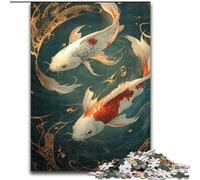 Adult Puzzles 1000 Pieces Mysterious Koi, for Age 14+ Suitable for Couples Fun at Home Activities, Birthday Present,Travel Gifts (Size50x75cm)