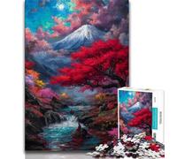 Adult Puzzles 1000 Pieces Mysterious Mount Fuji Puzzles for Adults,Educational Games Home Decoration Suitable for Desktop Decoration (size 75x50cm)