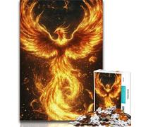 Adult Puzzles 1000 Pieces Mysterious Phoenix Teenager Jigsaw,Family Activity Fun at Home Activities, Birthday Present,Travel Gifts 26x38cm