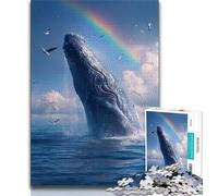 Adult Puzzles 1000 Pieces Mysterious Whale 1000 Pieces for Adults,Decompressing Intellectual Educational Toy Birthday Gift (size 75x50cm)