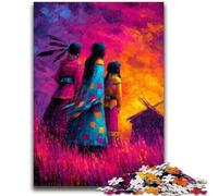 Adult Puzzles 1000 Pieces Native American Woman Teenager Puzzles,Challenging Game Gifts for Is Ideal As A Gift for The Whole Family (26x38cm)