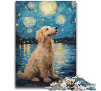 Adult Puzzles 1000 Pieces Night Sky Dog Challenging Game And Family Play for Is Ideal As A Gift for The Whole Family 50x75cm