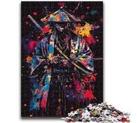 Adult Puzzles 1000 Pieces Ninja Samurai Oil Painting Challenging Game And Family Play for Is Ideal As A Gift for The Whole Family 50x75cm