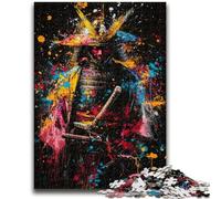 Adult Puzzles 1000 Pieces Ninja Samurai Oil Painting Family Fun for Is Ideal As A Gift for The Whole Family for And Age 14 Years Up 50x75cm