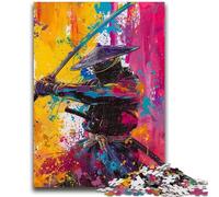 Adult Puzzles 1000 Pieces Ninja Samurai Oil Painting Family Game Stress Reliever Difficult Challenge Artists Collection, Fine Art 50x75cm