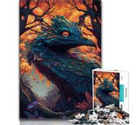 Adult Puzzles 1000 Pieces Ostrich Mystical Puzzles for Adults,Artistic Wall Decor & Birthday Gift Idea for Friends, Home Office (size 75x50cm)