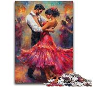 Adult Puzzles 1000 Pieces Painting of Flamenco Dancer 1000 Piece Jigsaw,Stress Reliever Difficult Challenge Unique Home Decor And Gifts (75x50cm)