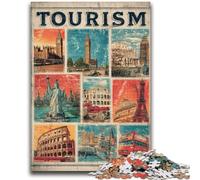Adult Puzzles 1000 Pieces Paris Collage Challenging Game Toys Deal As Gifts for The Whole Family for Ages 14+ 50x75cm